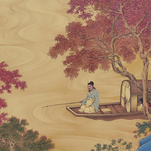 <span class=keywords><strong>Peinture</strong></span> murale suspendue de style chinois moderne Fengxi Fishing, paysage, salon, salle à manger, <span class=keywords><strong>chambre</strong></span> à coucher, salon de thé, décoration minimaliste moderne, art - Product Image 5