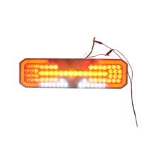 Nouveau feu arrière LED pour camion avec lentille rouge, clignotants ambre étanches, 12V/24V, ajustement universel, 100W, remorque 10-30V
