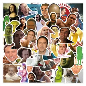 50 pz USA attore divertente meme decalcomanie umoristico <span class=keywords><strong>nicolas</strong></span> gabbia adesivo - Product Image 1