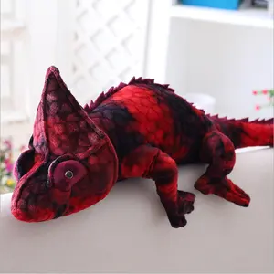 Simulação de alta qualidade camaleão pelúcia brinquedo Realista Dinossauro Gigante Camaleão Recheado Animal Pelúcia Lagarto Brinquedo