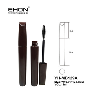 Tube de mascara métallique or rose vide, emballage cosmétique pour cils avec logo personnalisé, conteneur de mascara en plastique ABS avec bouchon à vis et applicateur brosse - Product Image 2