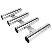 Accessoires de bateau en acier inoxydable AISI316 personnalisés support de canne à pêche à 4 cannes pour pièces de yacht