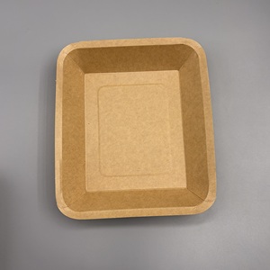 Plateau en papier rectangulaire jetable de qualité alimentaire, impression de logo couleur personnalisée, assiette alimentaire jetable pour les restaurants de restauration rapide - Product Image 6
