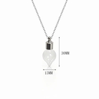 Mini flacon à vœux en acier titane, ouvrable par vis, collier pendentif petit flacon pour cheveux de bébé, flacon en verre pour cinabre