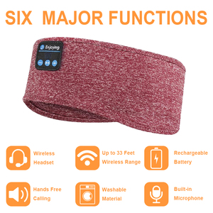 Cá nhân âm nhạc không dây Headband mới nhất Bluetooth ngủ Tai nghe Mặt nạ mắt ngủ Headband với tai nghe - Product Image 6