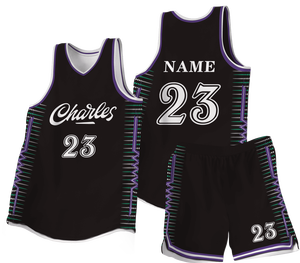 Disesuaikan 100% poliester pria pakaian olahraga basket Set celana pendek Jersey bernapas dengan Logo disesuaikan atasan basket kosong - Product Image 1