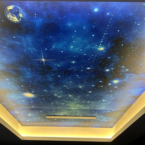 Seninpanel chất lượng tốt đẹp Trần vật liệu trang trí bầu trời đêm thiết kế UV in Trần căng phim thiết kế sao cho phòng ngủ - Product Image 3