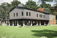 Kit de barndominium préfabriqué personnalisé en acier, structure métallique populaire, avec panneaux isolants pour les banlieues et les fermes