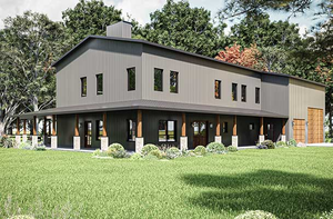 Kit de barndominium préfabriqué personnalisé en acier, structure métallique populaire, avec panneaux isolants pour les banlieues et les fermes - Product Image 6