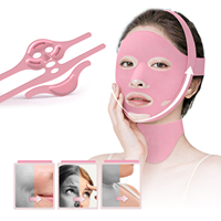 Bande de lifting en silicone pour le visage en V, masque facial liftant pour femme, réducteur de double menton pour affiner le visage, couleur personnalisable