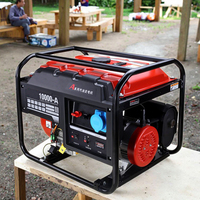 Générateur à essence refroidi par air à trois carburants 4KW, propane, 4 temps, G4500I, démarrage automatique, réservoir de carburant de 24L, efficacité de 95%