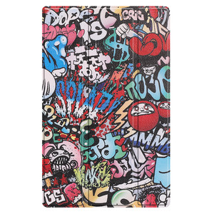 Funda de cuero PU con estampado magnético y soporte triple delgado para Lenovo <span class=keywords><strong>Tab</strong></span> <span class=keywords><strong>M10</strong></span> HD (2nd Gen) - Product Image 4