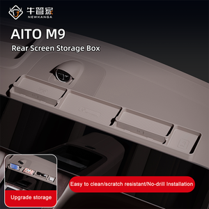NEWKANGA AITO M9 Boîte de rangement pour écran arrière en silicone, organiseur de voiture, 4-7 compartiments, design moderne, facile à nettoyer, installation sans perçage - Product Image 1