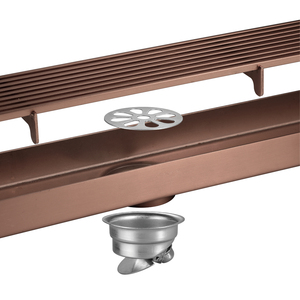 Drenaje de Piso <span class=keywords><strong>Lineal</strong></span> Moderno en Oro Rosa, <span class=keywords><strong>Rejilla</strong></span> para Baño, Desagües para Ducha - Product Image 6