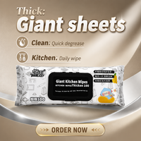 Lingettes humides pour cuisine, haute absorption, nettoyage non tissé, jetables, pour éliminer la graisse et les taches