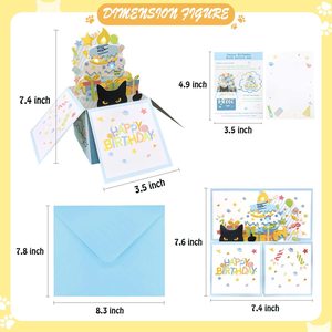 <span class=keywords><strong>Tarjetas</strong></span> <span class=keywords><strong>de</strong></span> Cumpleaños 3D Pop-up Divertidas, Tarjeta <span class=keywords><strong>de</strong></span> Cumpleaños 3D para Mujer, <span class=keywords><strong>Tarjetas</strong></span> <span class=keywords><strong>de</strong></span> Felicitación para Todos los Amantes <span class=keywords><strong>de</strong></span> los Gatos, Presiona el Botón <span class=keywords><strong>de</strong></span> Encendido para Reproducir - Product Image 4