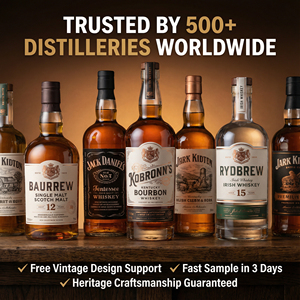 Etiqueta de Whisky de Papel Texturizado Personalizada, Etiqueta de Lujo con Estampado de Lámina de Cobre y <span class=keywords><strong>Logotipo</strong></span> en Relieve para Envasado de Botellas de Licores - Product Image 5