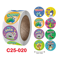 500 runde 1 Zoll belohnt Tier motivation lehrer Kinder Cartoon Haustier Briefpapier Aufkleber