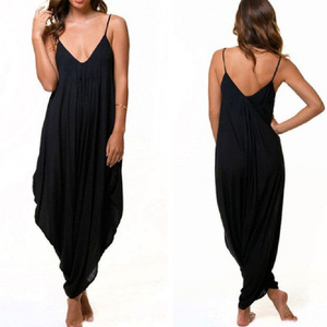 Nouvelle combinaison décontractée à bretelles fines et col en V pour femmes européennes et américaines, en stock - Product Image 2