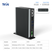 Mini PC industriel sans ventilateur J6412 X86 IPC, ordinateur de contrôle industriel XC9016 TKUN avec montage sur rail, sortie HD 9~36V