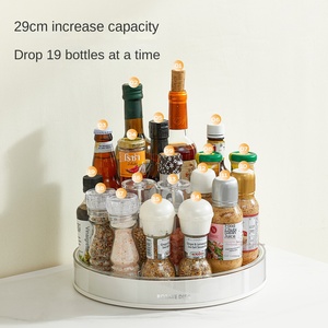 Sự lựa chọn vui vẻ không trượt lười biếng <span class=keywords><strong>Susan</strong></span> bàn xoay gia vị giá 360 ° xoay lưu trữ khay cho nhà bếp tủ lạnh phòng tắm trang điểm tổ chức - Product Image 4