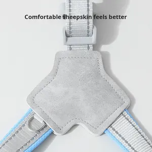 ナイロンペット犬ハーネスセット歩行反射ペット首輪小型犬用 - Product Image 3