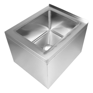 Stainless Steel <b>Mop</b> Sink, Commercial Kitchen Equipment <b>Cleaning</b> Basin for Hotel Restaurant Supplies - Product Image 1