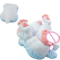 Masturbateur Monstre Pelucheux Fantaisie pour Hommes, Double Canal, Vagin Artificiel, Godet de Masturbation Masculin, Dispositif de Masturbation Masculine Adulte