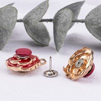 Kancing Pengencang Pinggang Model Camellia dari Paduan Seng Warna-warni, Dapat Dilepas, Tanpa Jahitan, untuk Celana, Aksesoris Pakaian