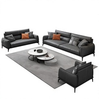 Ensemble de canapés de bureau modernes de luxe, 1+2+3 places, meubles de salon exécutifs en cuir pour salle de direction et zone de réception