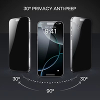 Protecteur d'écran en verre trempé haute transparence iphone 17 0.33mm pour iPhone 16 15 Pro Max Mini Installation simple Anti-espion 2.5D