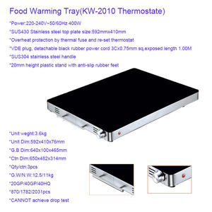 Elektrische Food Warmer <span class=keywords><strong>Tray</strong></span> Verwarmende Warmhoudplaat Met Roestvrijstalen Behuizing Ce Cb Gs Gecertificeerd Voor Huishouden En Keuken Gebruik - Product Image 5