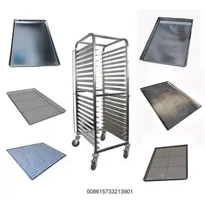 Stainless Steel Cake Pan Layer Rack Car Dealer Thickened Baking Pan Rack Car Multi-layer Baking Pan Cooling Rack Trolley