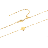 Collier EManco plaqué or, chaîne câble, pendentif cœur lettre J, bijoux tendance pour femme, usage quotidien et soirée, fourniture pour la création de bijoux