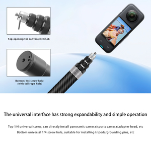 DARYOO Bâton de <span class=keywords><strong>selfie</strong></span> universel en fibre de carbone de 4,2 m pour Insta360 X5 X4 X3 / OSMO 360 Caméra d'action panoramique Bâton de <span class=keywords><strong>selfie</strong></span> invisible - Product Image 3