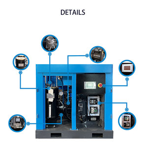 Tất cả trong một máy nén khí trục vít 7.5KW 11Kw 15KW 22Kw 30HP Áp suất làm việc 8bar 10BAR 12 <span class=keywords><strong>bar</strong></span> 16bar với bể có máy sấy - Product Image 5
