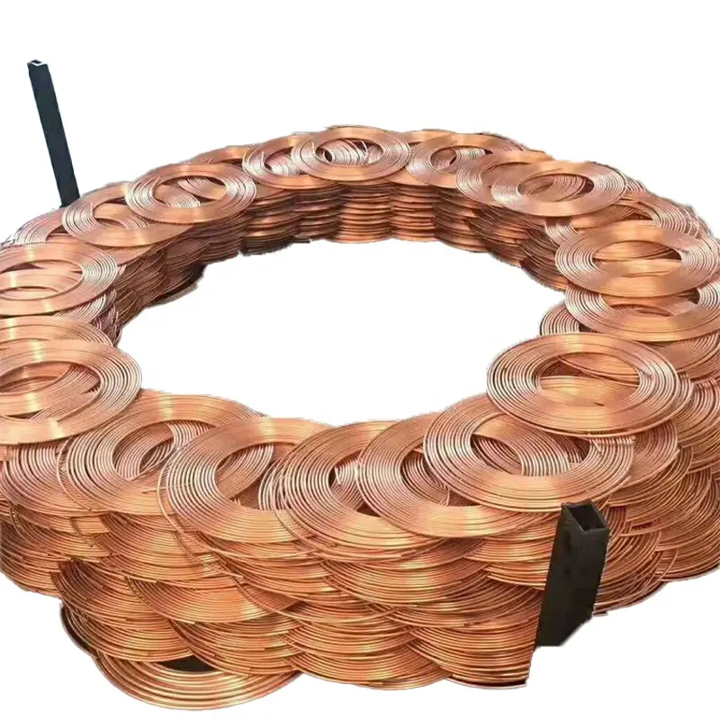 1/4/5/8 3/8 Bobina de cobre flexible de 1/2 pulgadas ASTM C11000 C10200 C12100 C12200Pancake Bobina Tubo de cobre