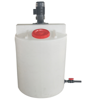 Cuve de mélange en PE résistante aux produits chimiques avec moteur et pompe pour dosage/dissolution acide et alcaline 250L/heure