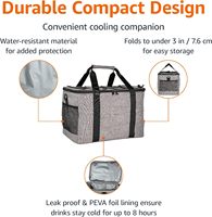 Bolsa Térmica/Isotérmica/Plegable de Alta Resistencia, Hecha a Medida, Superventas, para Mantener Frío los Alimentos, Ideal para Entrega de Comida