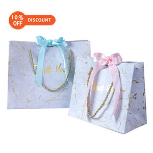 Sac en papier kraft avec motifs <span class=keywords><strong>marbre</strong></span>, produit de luxe personnalisé, de marque, petit sac en papier kraft rose noir, pour cadeau artisanal shopping - Product Image 6