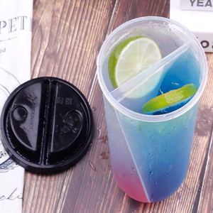 GAIA Speciale Forma Irregolare Tazza Usa E Getta di Plastica Ad Iniezione Bolla tazza di Tè Tazza di Latte di Tè di Plastica PP Tazza Con Coperchio - Product Image 2