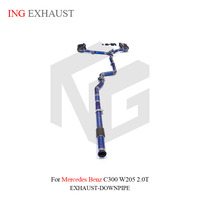 ING pour Mercedes Benz C300 W205 2.0T haute qualité W205 C300 échappement titane échappement valve silencieux Catback Valvetronic échappement