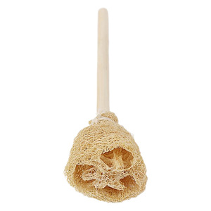 Brosse à tasses en éponge de loofah faite à la main, manche long, naturelle, biodégradable, pour théière et tasses - Product Image 4