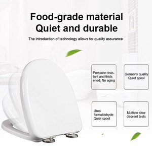 <span class=keywords><strong>Asiento</strong></span> de <span class=keywords><strong>Inodoro</strong></span> Moderno de <span class=keywords><strong>Urea</strong></span> para Baño con Cierre Lento, Liberación Rápida, No Eléctrico, Tapa Redonda de Plástico - Product Image 2