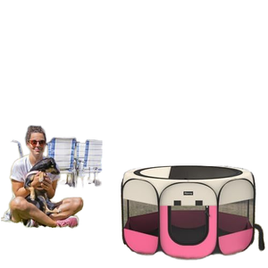 Thuận tiện tự làm ngoài trời Pet playpen cho mèo chó rắn kết hợp hàng rào lưới với miễn phí dây kim loại có thể gập lại dễ dàng để thực hiện trong hộp - Product Image 5