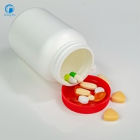 Flacon de 225 ml en plastique HDPE transparent personnalisé par les fabricants pour capsules et comprimés de compléments alimentaires, emballage anti-fuite, sécurité enfant, vitamines