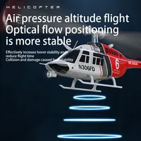Mise à niveau avec flux optique RC ERA C138 1:36 télécommande Simulation cloche 206 hélicoptère maintien d'altitude 2.4g véritable gyroscope 6 axes