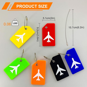 Wholesales Custom Sublimation Blank Personalized Travel <b>Name</b> PVC Luggage Bag <b>Tags</b> Logo - Product Image 6
