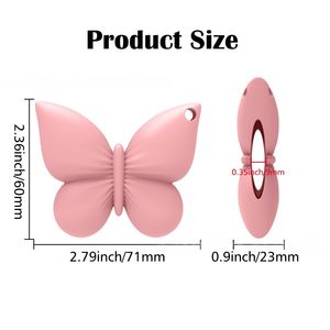 Soporte de silicona portátil con clip estilo mariposa de 2.79 pulgadas para lápiz labial y brillo labial, con colgante de llavero, para lápiz labial y perfume, con LOGO personalizado - Product Image 2