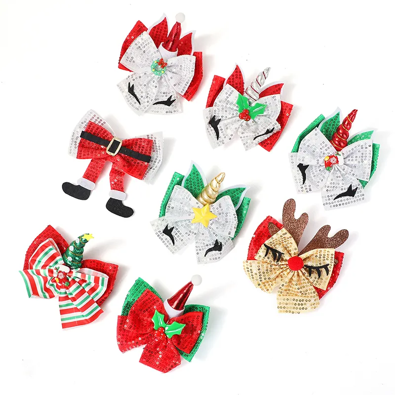 Nieuwe Kinderstrik Haarspeld Kerst Schattige Haaraccessoires Meisjes Haarclip